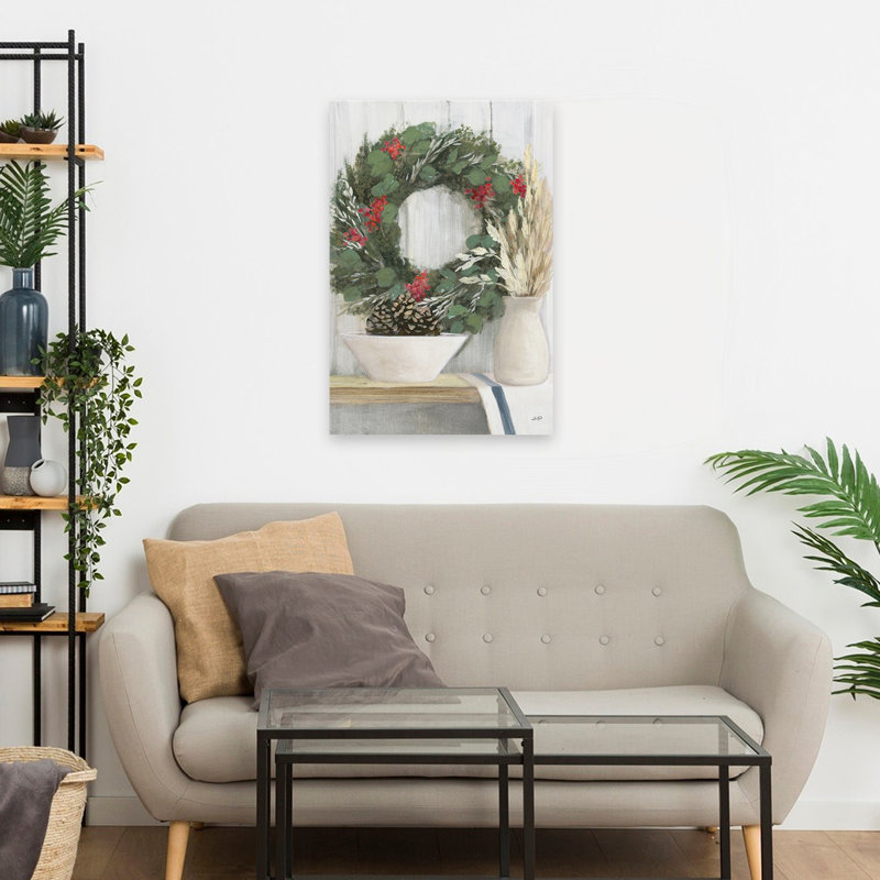 «Natural Christmas I Blue - Christmas Holiday», H 24 po x l 16 po