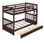 Lit superposé Twintwin avec boîtes de rangement et échelles en bois massif 2 options