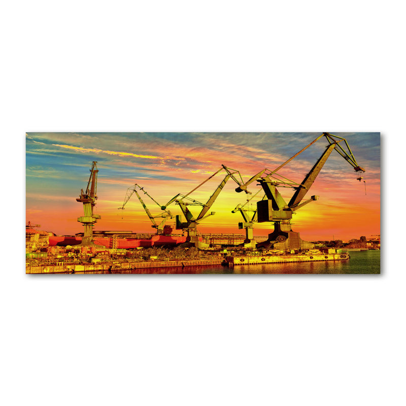 Shipyard In Gdansk - Wrapped Canvas Print