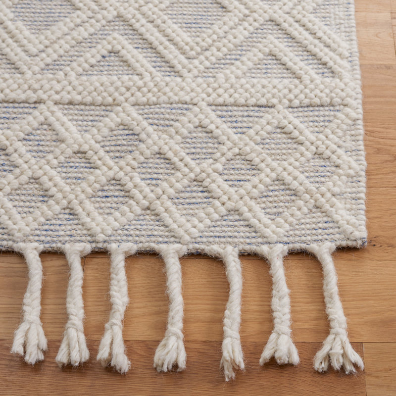 Tapis Natura 308 blanc / gris Nat308A, Rectangle 5 pi x 8 pi