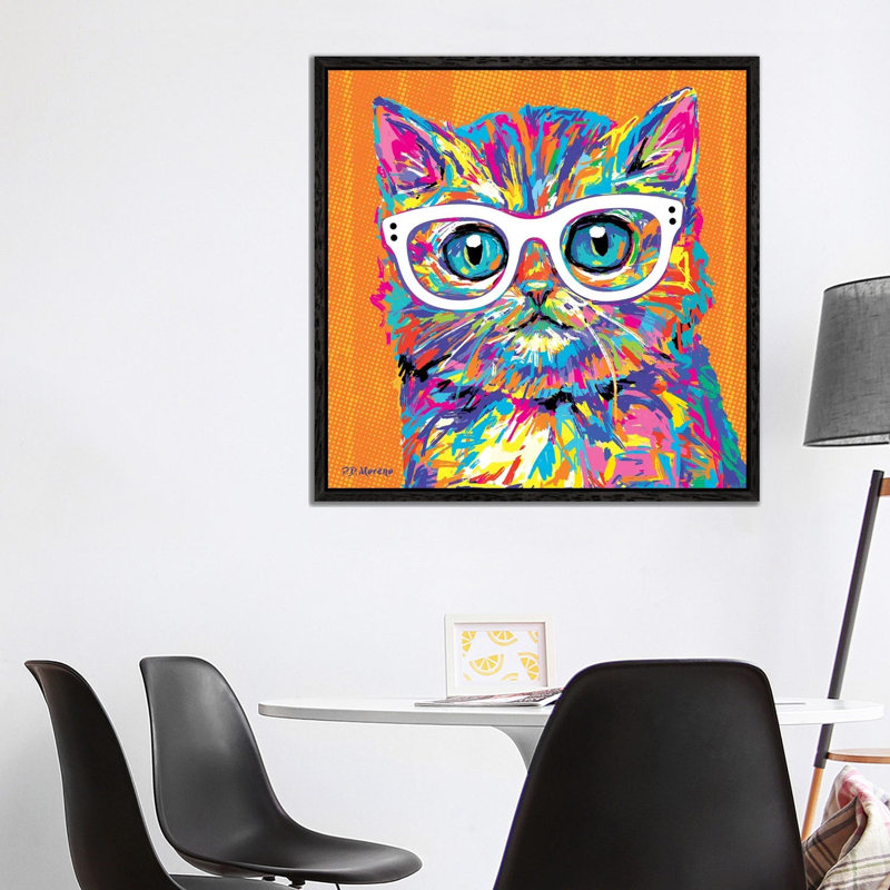 Fergus by P.D. Moreno - Print on Canvas, Black Framed, 93.98 cm H x 93.98 cm W