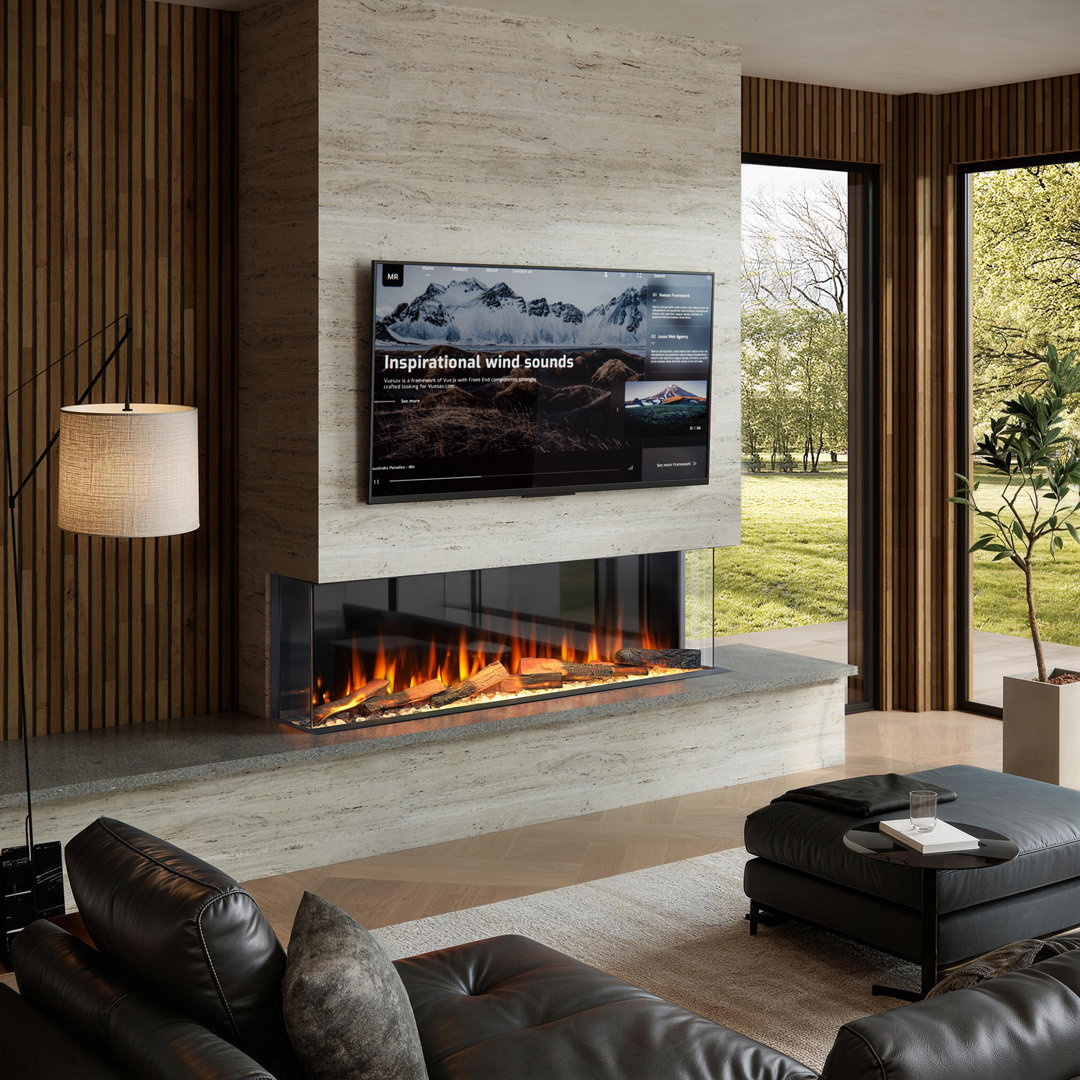 Deluxe Rosedale 3 Sided Electric Fire