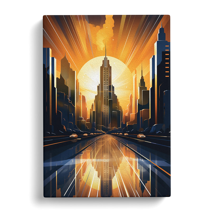 Skyline Deco No.2 - No Frame Print, 76cm H x 50cm W x 3cm D