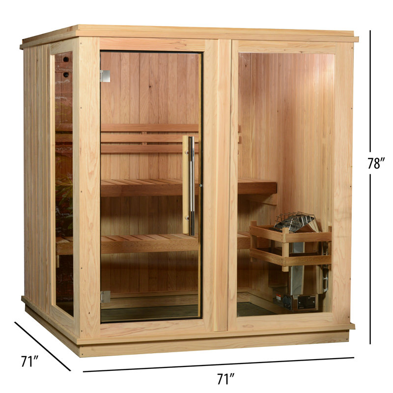 Almost Heaven Saunas Grayson 4 - Person Traditional Steam Sauna in Cedar