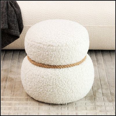 Adorable tabouret bonhomme de neige avec coussin moelleux Greig, ludique et mignon, adapté à tout espace