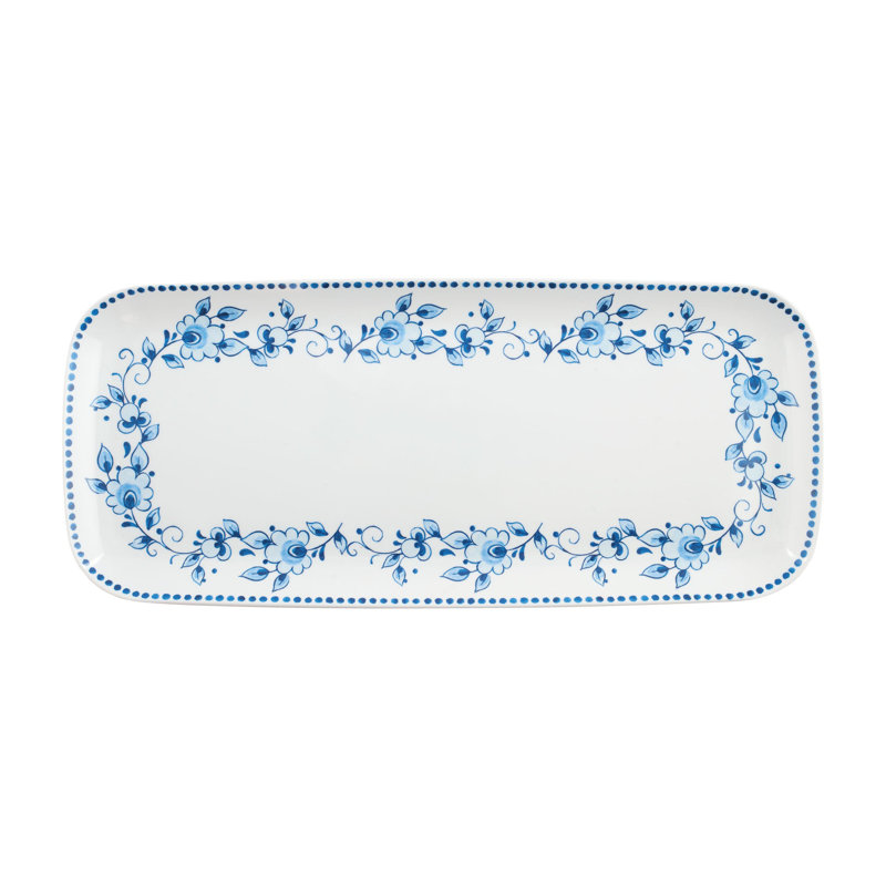 2-Piece Blue & White 15" Tray