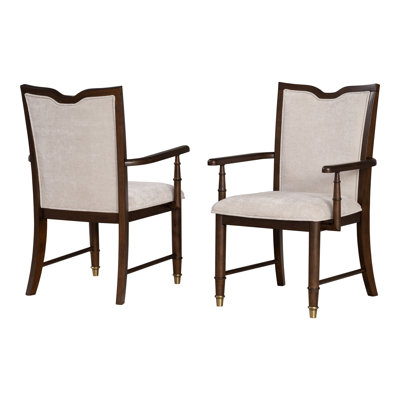 Veney Tristen Upholstered Dining Arm Chairs