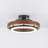 Pershing 1-Light Walnut Wood LED Semi-Flush Mount