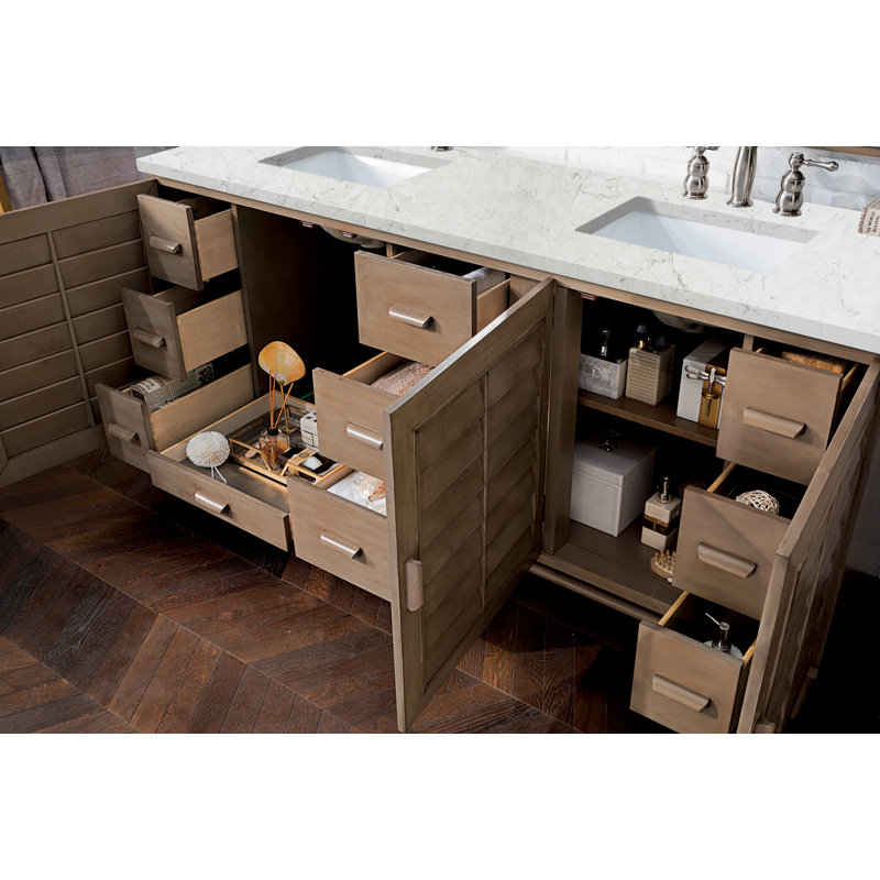 Portland 72'' W Double Vanity, Eternal Jasmine Pearl