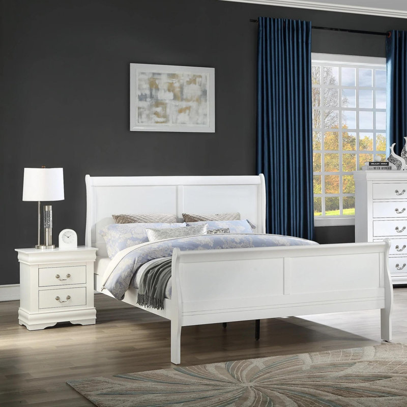 Mobilier de chambre à coucher Sleigh Design, Lit simple