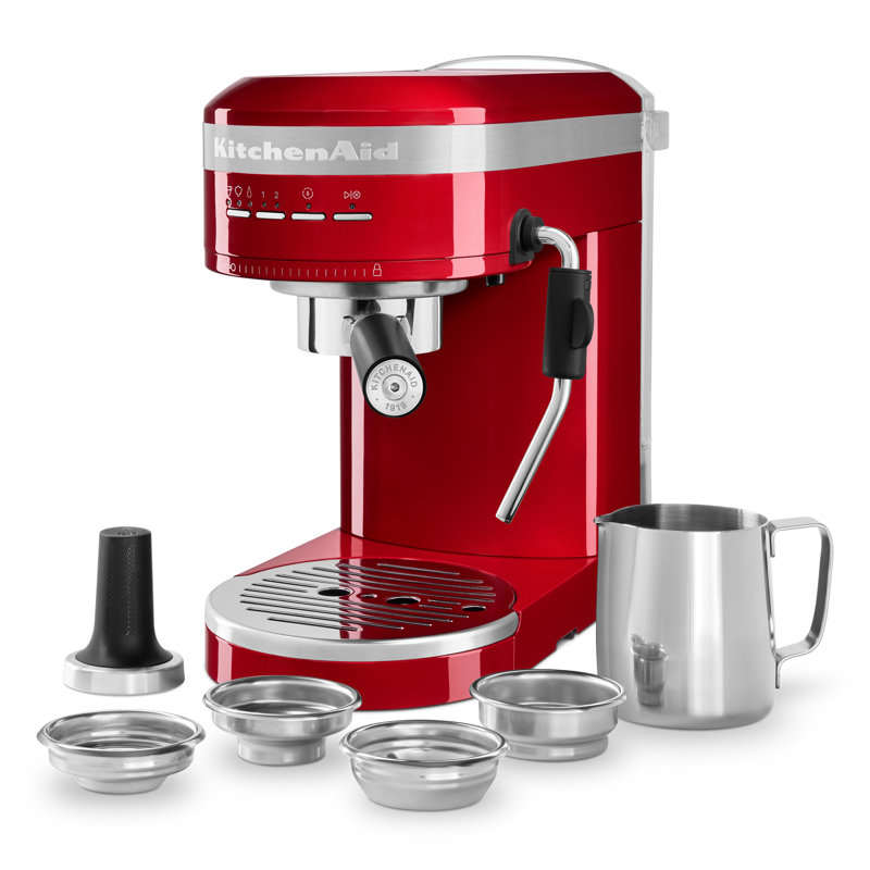 KitchenAid® Metal Semi-Automatic Espresso Machine, Empire Red