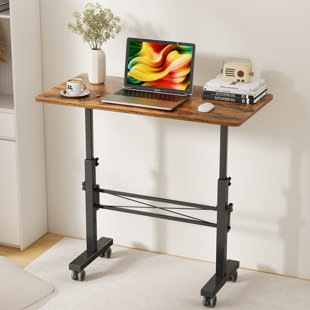 Modern Wooden Rectangle Desk Table With Farbic Drawer