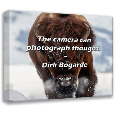 Artsy Quote "The camera can photograph thought." By Dirk Bogarde Gallery Wrapped Canvas