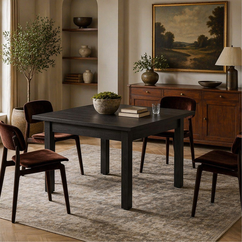 Mid-Sized Kitchen Table,Square Dining Table,Aesthetic Table