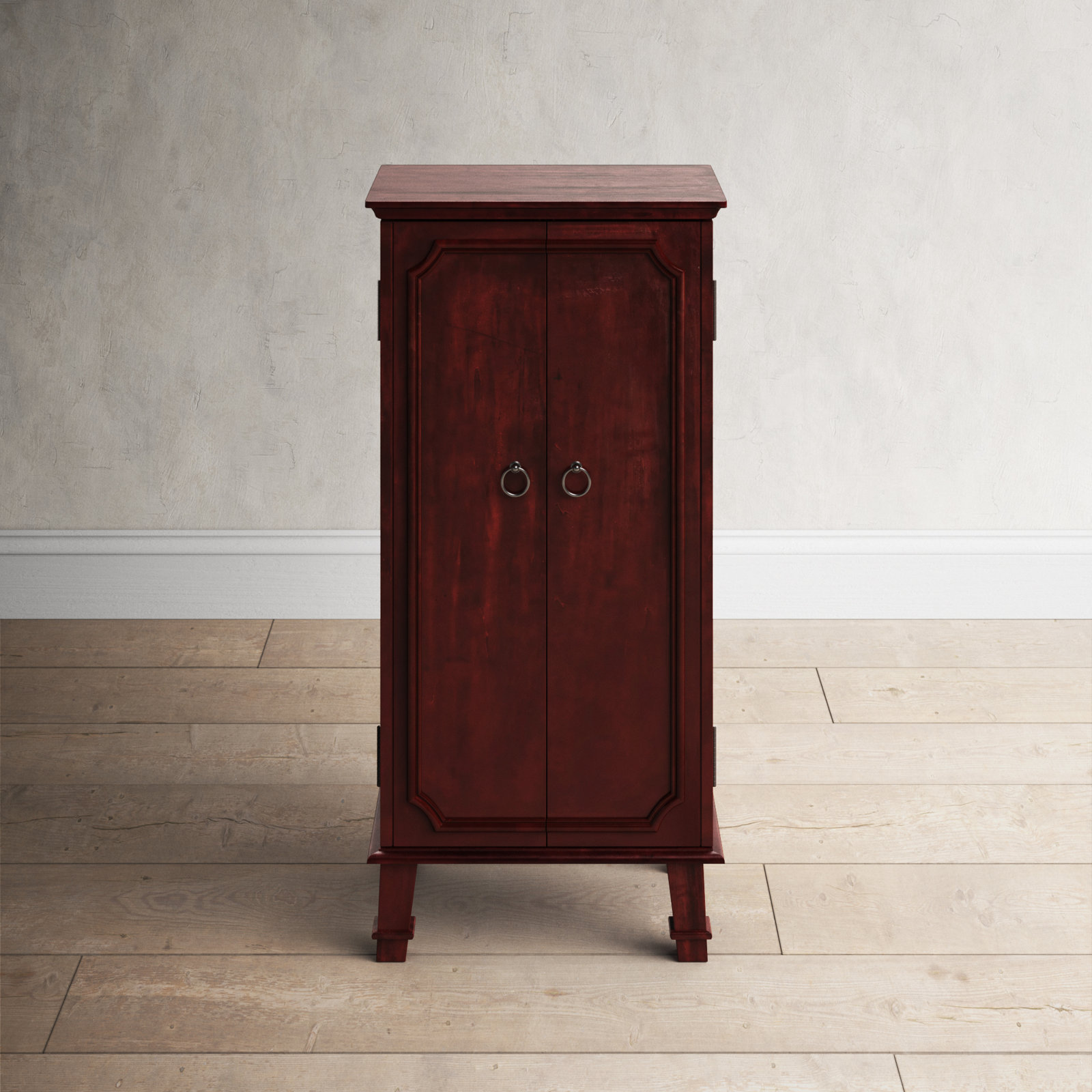 Maddox Jewelry Armoire with Mirror, Cherry