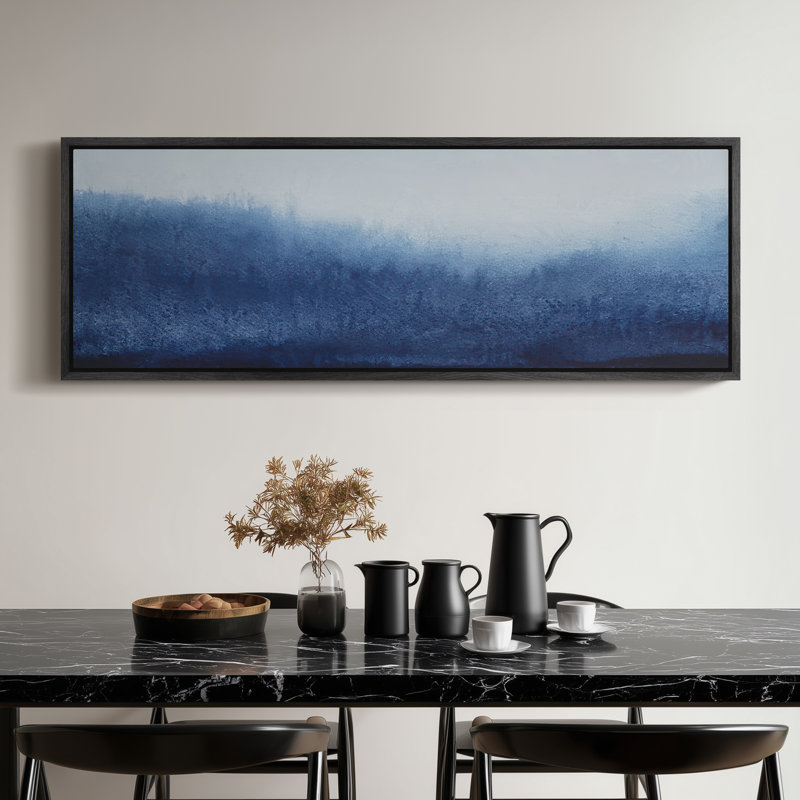 Très grand art mural rétro encadré pour art classique, H 20 po x l 60 po, Noir