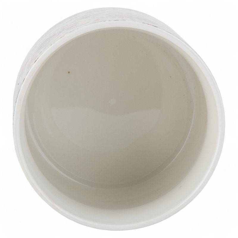 Porcelain Round Planter Pot Calico Green