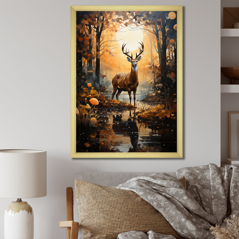 Windermer, symphonie de savane africaine I, H 20 po x l 12 po x P 1 po, Encadrement doré