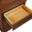 Table de chevet brune à 3 tiroirs pour chambre à coucher