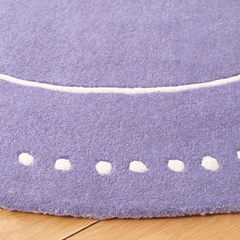 Cruz Hand Tufted Wool Solid Color Rug, Round 5'