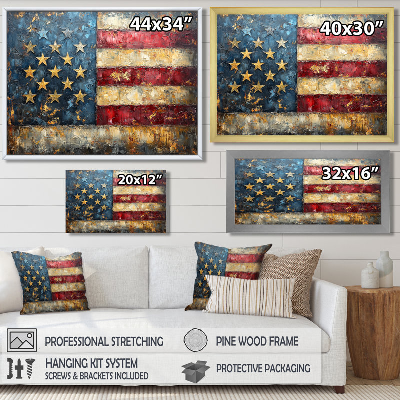 Drapeau des États-Unis, «Emancipation Proclamation I», art mural États-Unis, Reproduction encadrée d'une seule photo, Noir