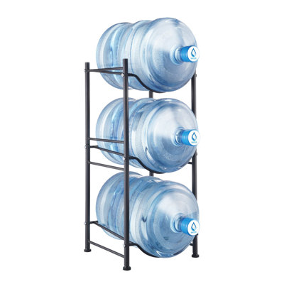 Support à 3 rangées de bouteilles d'eau pour 3 bouteilles - noir