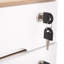 Boîte de rangement de bureau en bois à 2 niveaux avec tiroirs verrouillables-309370310