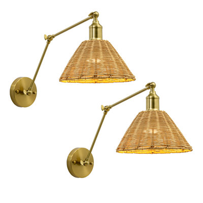 Rattan Wall Light