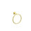 Emtek Modern Tubular Brass Towel Ring w/ Step Square Rosette