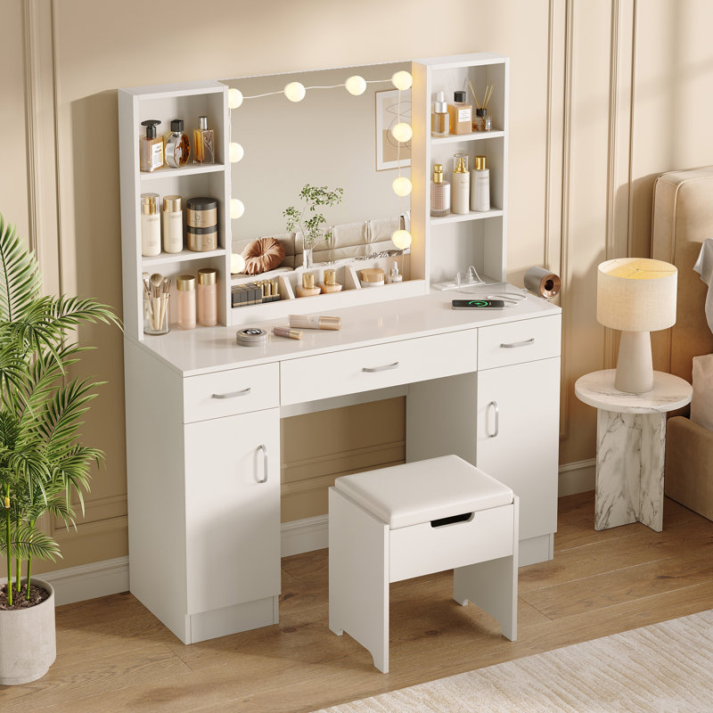 Coiffeuse, Blanc