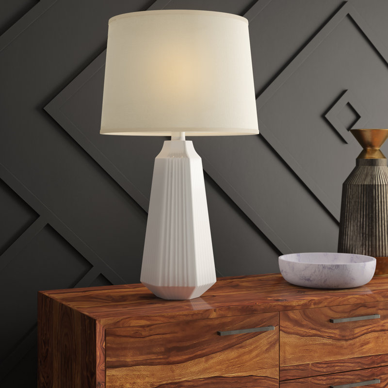 Lampe de table 29 po Branigans, Blanc