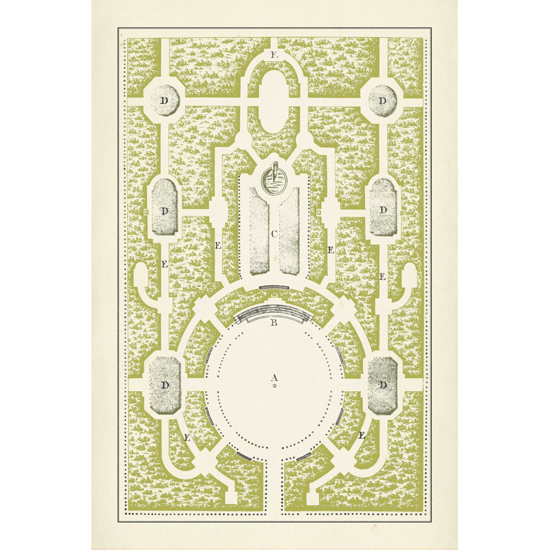 Green Garden Maze I, H 12 po x l 8 po