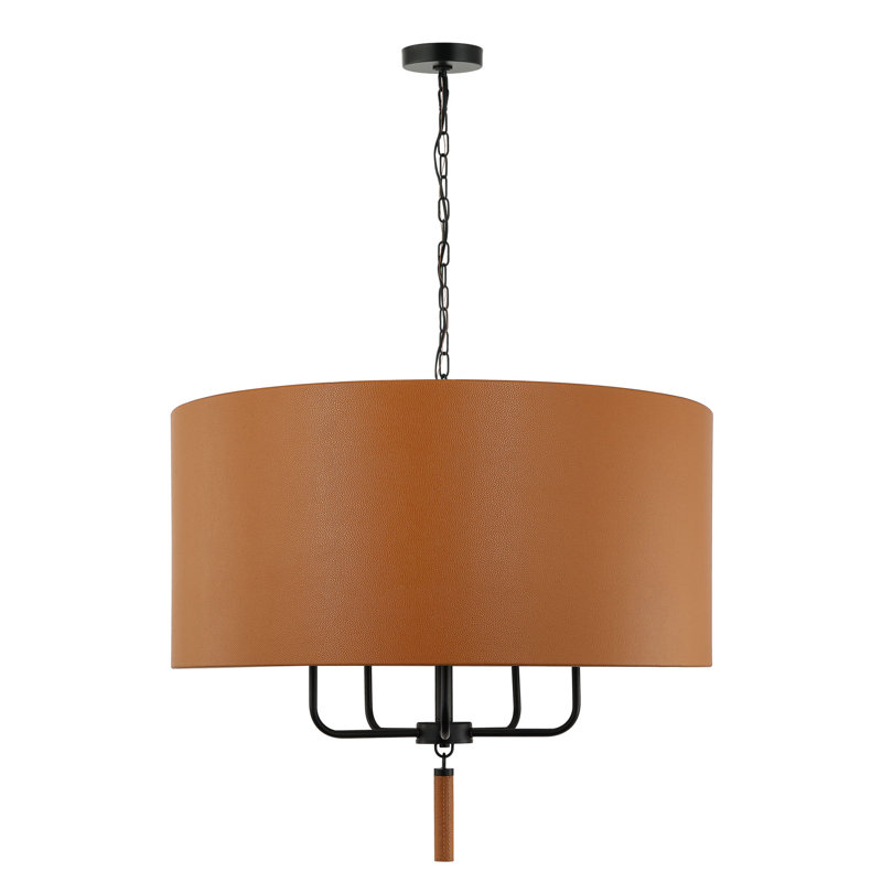 Secret Agent 5-Light Pendant, Black, Camel