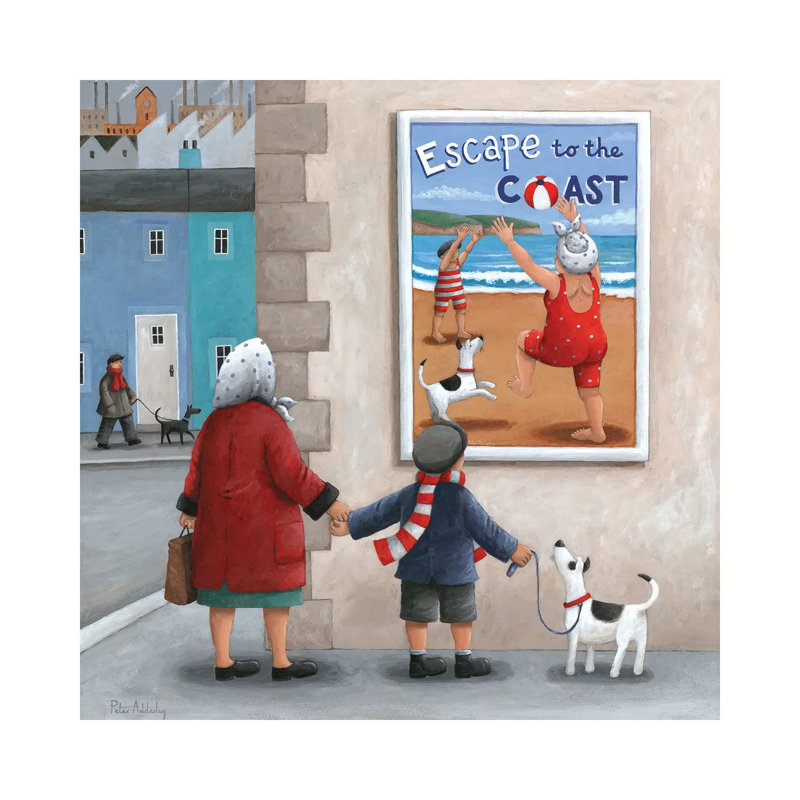 Escape To The Coast 2 by Peter Adderley - Wrapped Canvas Gallery-Wrapped Canvas Giclée, 30.48 cm H x 30.48 cm W