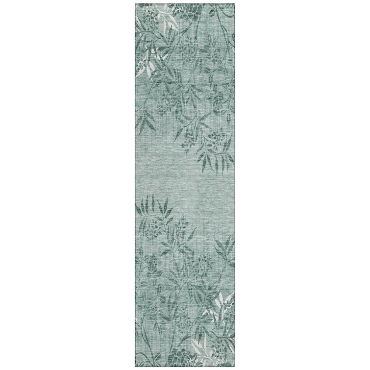 Lacari Washable Floral Indoor / Outdoor Rug