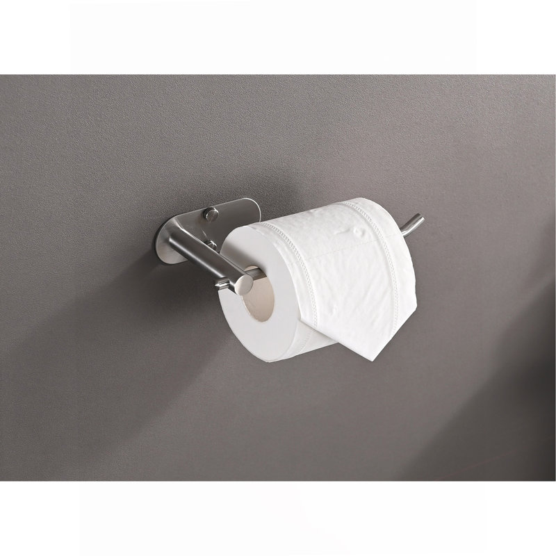 Paquet de 2 porte-serviettes en papier - auto-adhésif ou à percer, porte-serviettes mural en acier inoxydable pour la cuisine, la salle de bain
