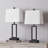 Damajae 23.5" Metal USB Table Lamp Set with Touch Control and AC Outlet