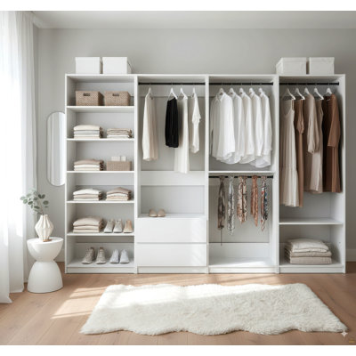 Système de garde-robe autoportant en bois