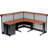L-Shaped Synthetic Laminate Reception Desk with Power Outlet-1771637987