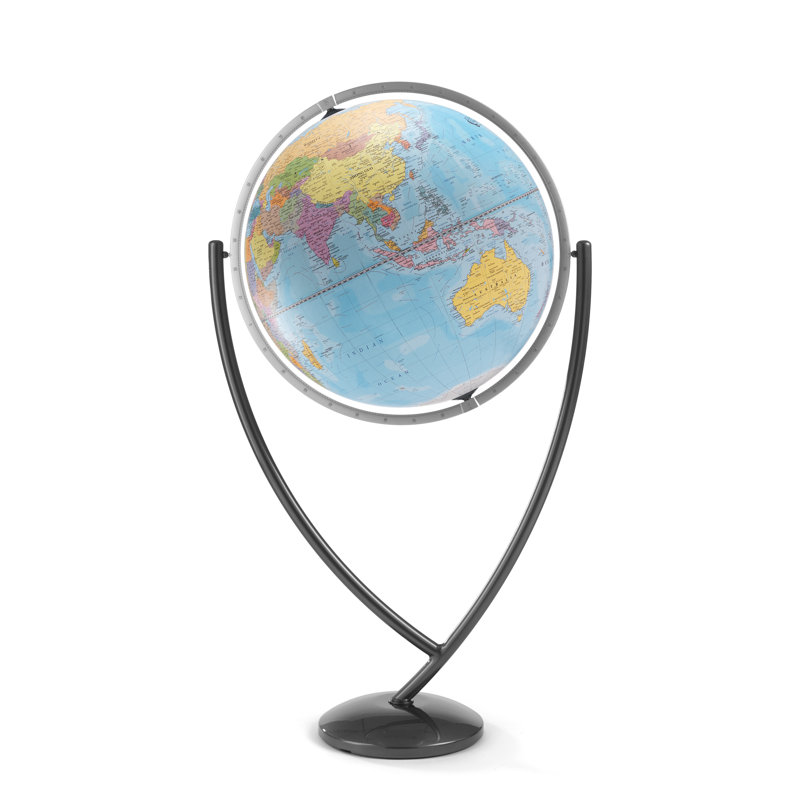 Globe terrestre colombo, H 51,5 po x l 24 po x P 24 po, Abricot