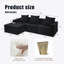 Canapé modulaire convertible convertible en microfibre-1257784183