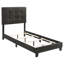 Lit simple à panneau gris anthracite avec tête de lit, lit sophistiqué pour chambre à coucher, offrant une nuit de sommeil confortable-2079003871