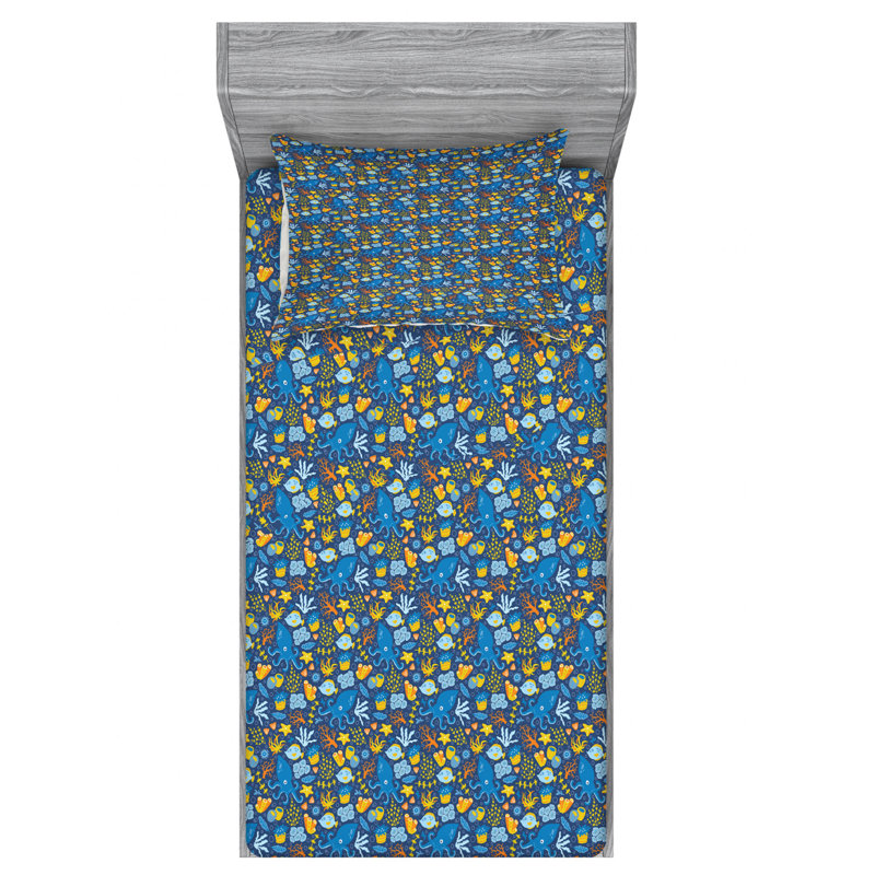 Microfiber Sheet Set, Twin Sheet Set with Fitted Sheet