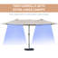 Parasol d'extérieur 15 'avec auvent simple 15', gris clair-1663724172