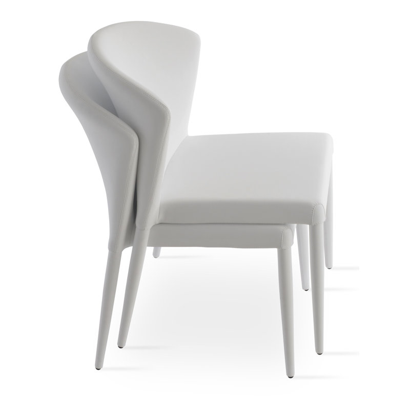 Capri Full Upholstered Stackable Chair, White
