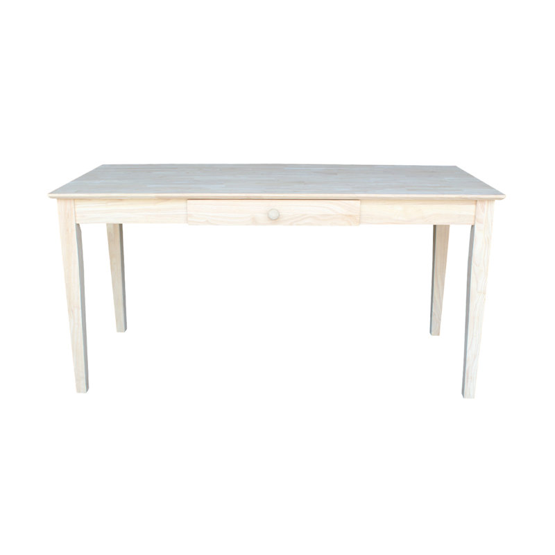 Leadington Solid Wood Writing Desk, 30" H x 60" W x 26" D, Unfinished/ Ready to Finish