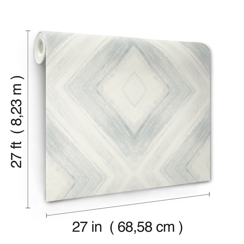 Geometric Wallpaper Double Roll, Mist