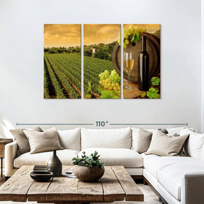 Yarlin Vineyard In Tuscany, 48" H x 74" W