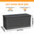 260 Gallon Large Outdoor Storage XXL Deck Box For Patio Furniture, Outdoor Cushions, Garden Tools And Sports/Pools Equipment, Waterproof Resin, Lockable, Black-123198067