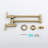 Gold Wall Mount Pot Filler - Easy Filling With Arm, Double Handles Unwanted Dripping, Surface Mounted Faucet Arm Design For Convenient Use, To Special Treatment-112946868